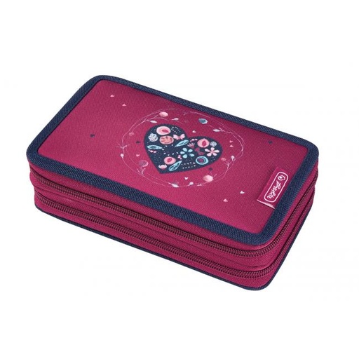 [4002808] Peračník Herlitz 2 zipsový plný Srdce