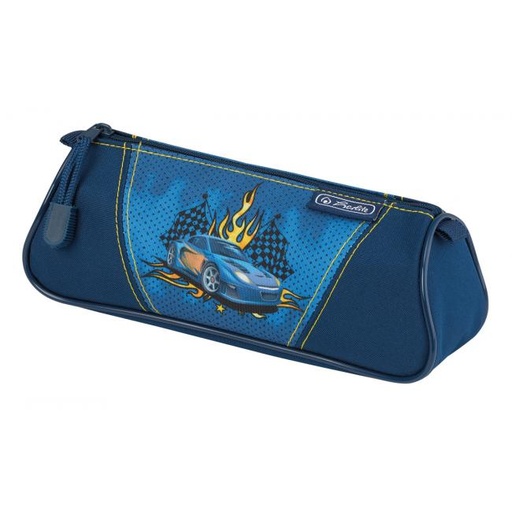 [4002818] Puzdro Herlitz trojuholníkové 22,5x7,7x9cm Pretekárske auto modré