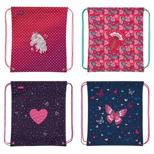 [4002821] Vrecko na prezuvky Herlitz 36x5x40,5x0,5cm mix Kôň Babie leto Tropic Motýľ