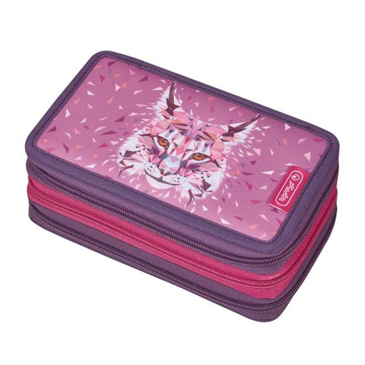 [4002832] Peračník Herlitz 3 zipsový plný Wild Animals rys