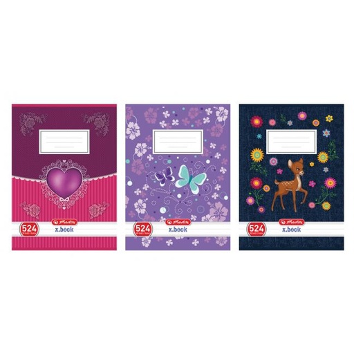 [4002871] Zošit 524 A5 20 listov linajkový dievčatá mix motívov