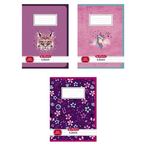 [4002961] Zošit Herlitz 523 A5 linajkový 70g/m2 mix motívov dievčatá