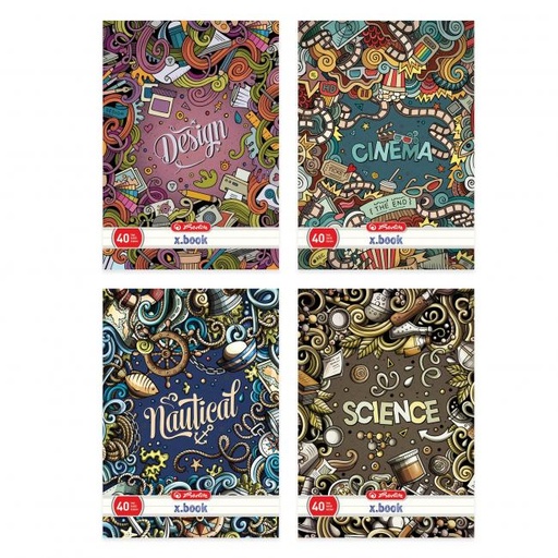 [4003048] Zošit Herlitz A4 40 listov linajkový s parciálnym lakom Doodle