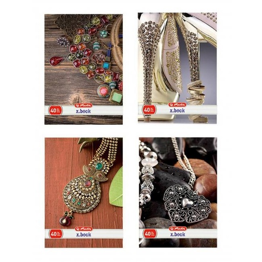 [4003049] Zošit Herlitz A4 40 listov linajkový s parciálnym lakom Klenoty