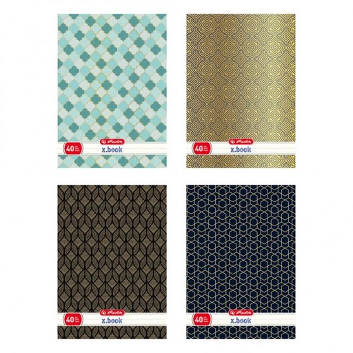 [4003050] Zošit Herlitz A4 40 listov linajkový 3D UV Art deco mix motívov