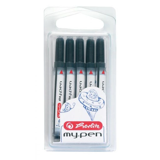 [4003085] Bombičky do pera Herlitz my.pen 5 ks modré na blistri