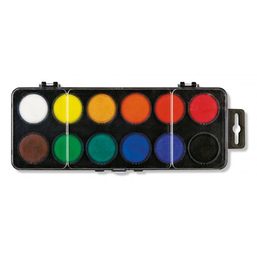 [4003115] Školské vodové farby, 30mm, 12 farieb