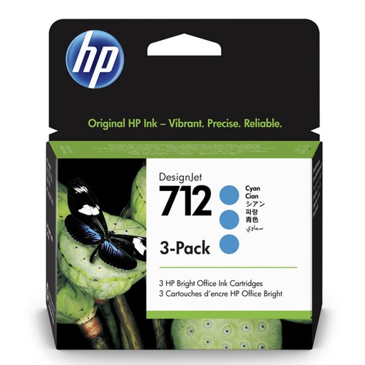[4003549] HP Original Inkjet Set 3ED77A / HP 712 cyan 3 x 29ml
