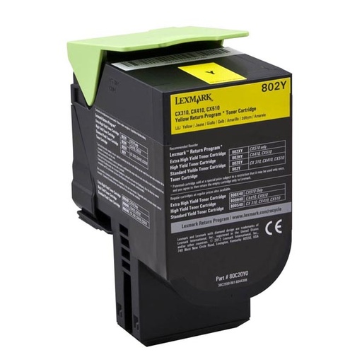 [480C20Y0RA] Lexmark Original Toner 80C20Y0 yellow 1 000 pages