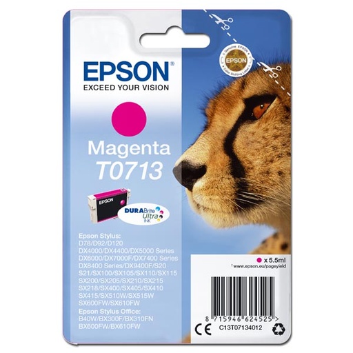 [4C13T07134012RA] Epson Original Inkjet T0713 / C13T07134012 magenta 5,5 ml