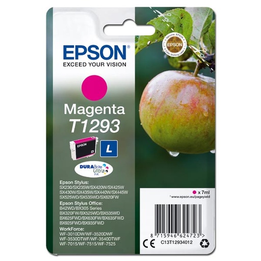 [4C13T12934012RA] Epson Original Inkjet T1293 / C13T12934012 magenta 7 ml 485 pages