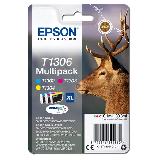 [4C13T13064012RA] Epson Original Inkjet Set T1306 / C13T13064012 CMY 3 x 10,1 ml