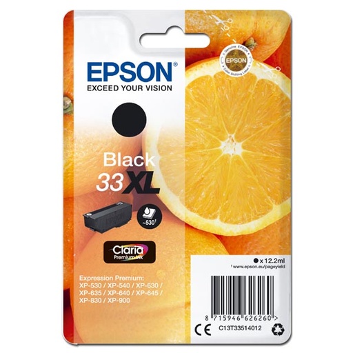 [4C13T33514012AR] Epson Original Inkjet T33XL / C13T33514012 black 12,2 ml