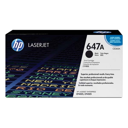 [4CE260ACR] HP Original Toner CE260A / HP 647A black 8 500 pages C-box