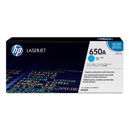 [4CE271ABR] HP Original Toner CE271A / HP 650A cyan 15 000 pages B-box