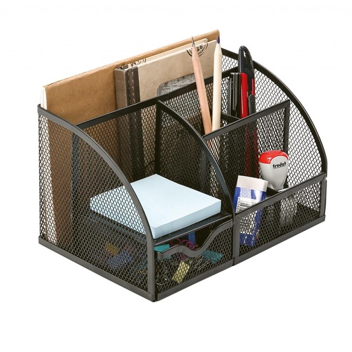 [4DOPLNKY1] Drôtený stolový organizér Q-connect s priehradkou na listy čierny