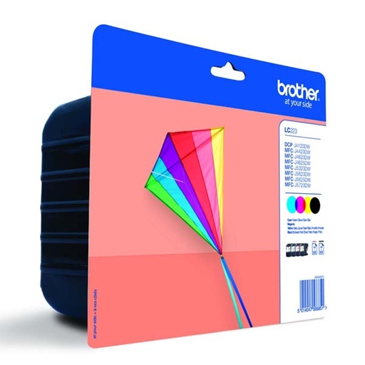[4LC223VALBPRA] Brother Original Inkjet Set LC223VALBP CMYK 4 x 600 pages