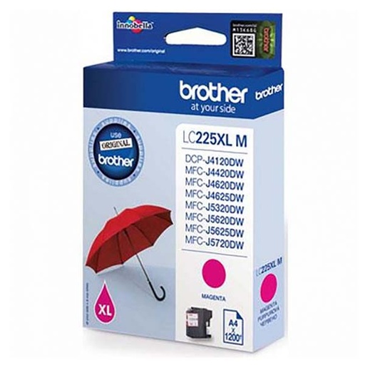 [4LC225XLMRA] Brother Original Inkjet LC225XLM magenta 1 200 pages